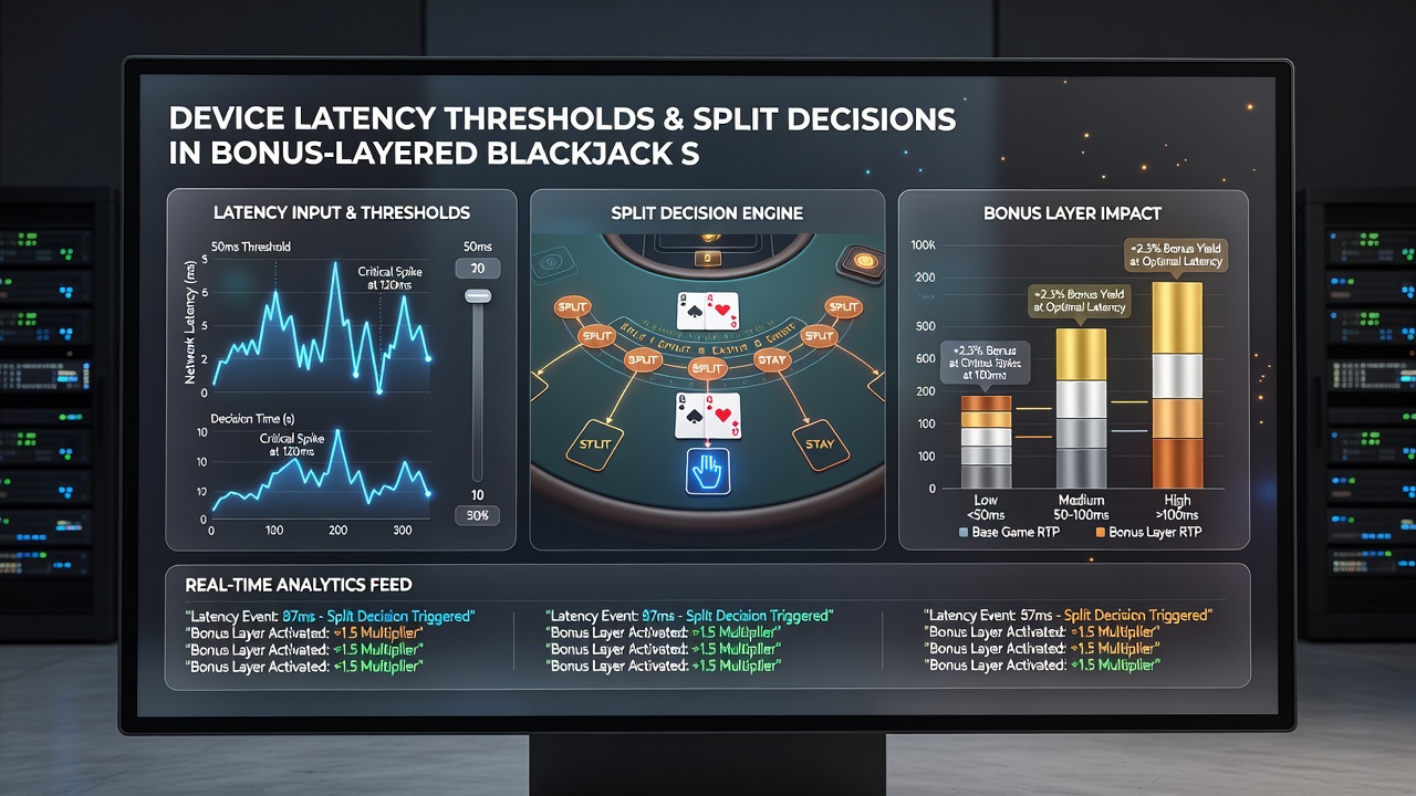 Vergleich von Latenzkurven und Split-Entscheidungsfenstern in bonusgeschichteten Blackjack-Sessions auf verschiedenen Geräten