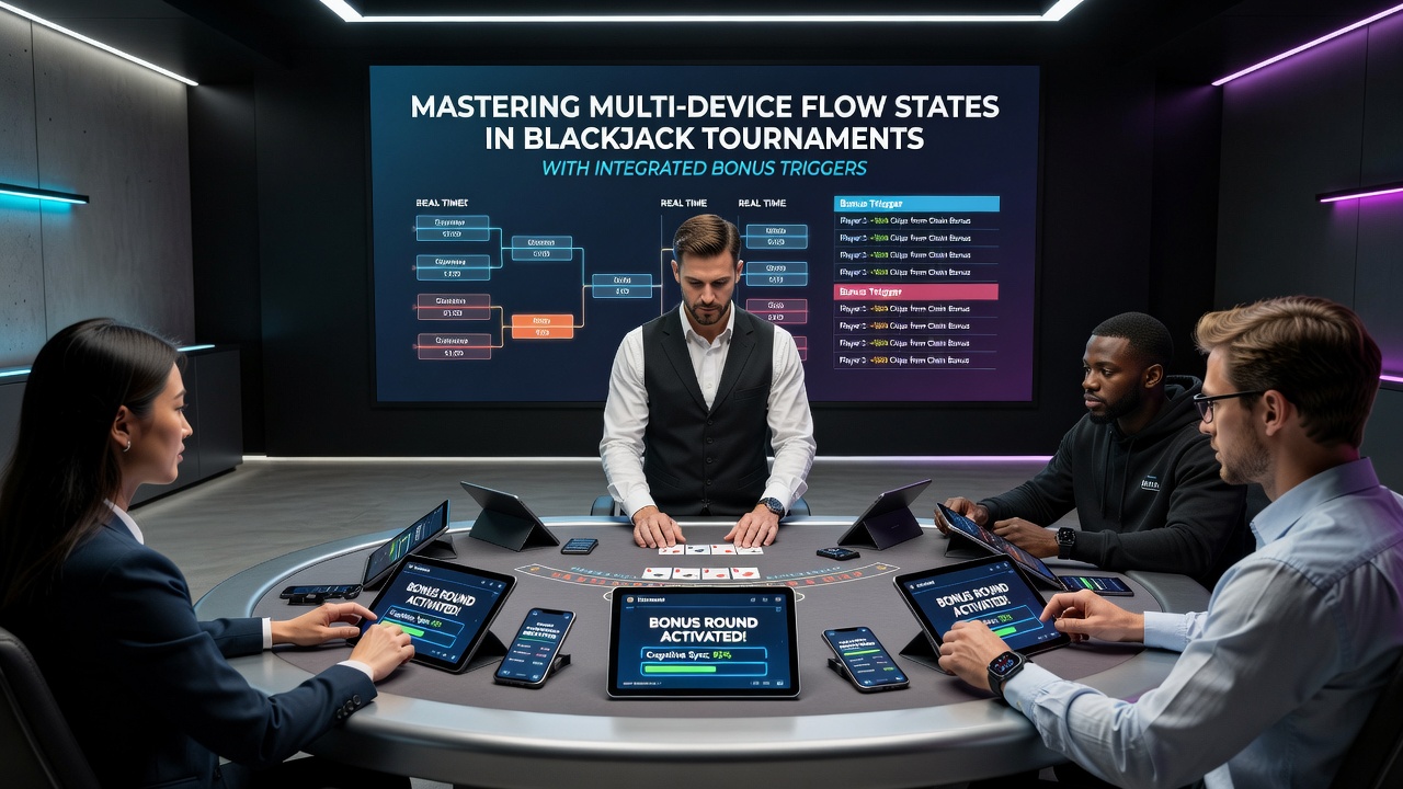 Multi-Device Blackjack Turnier Setup mit synchronisierten Bildschirmen