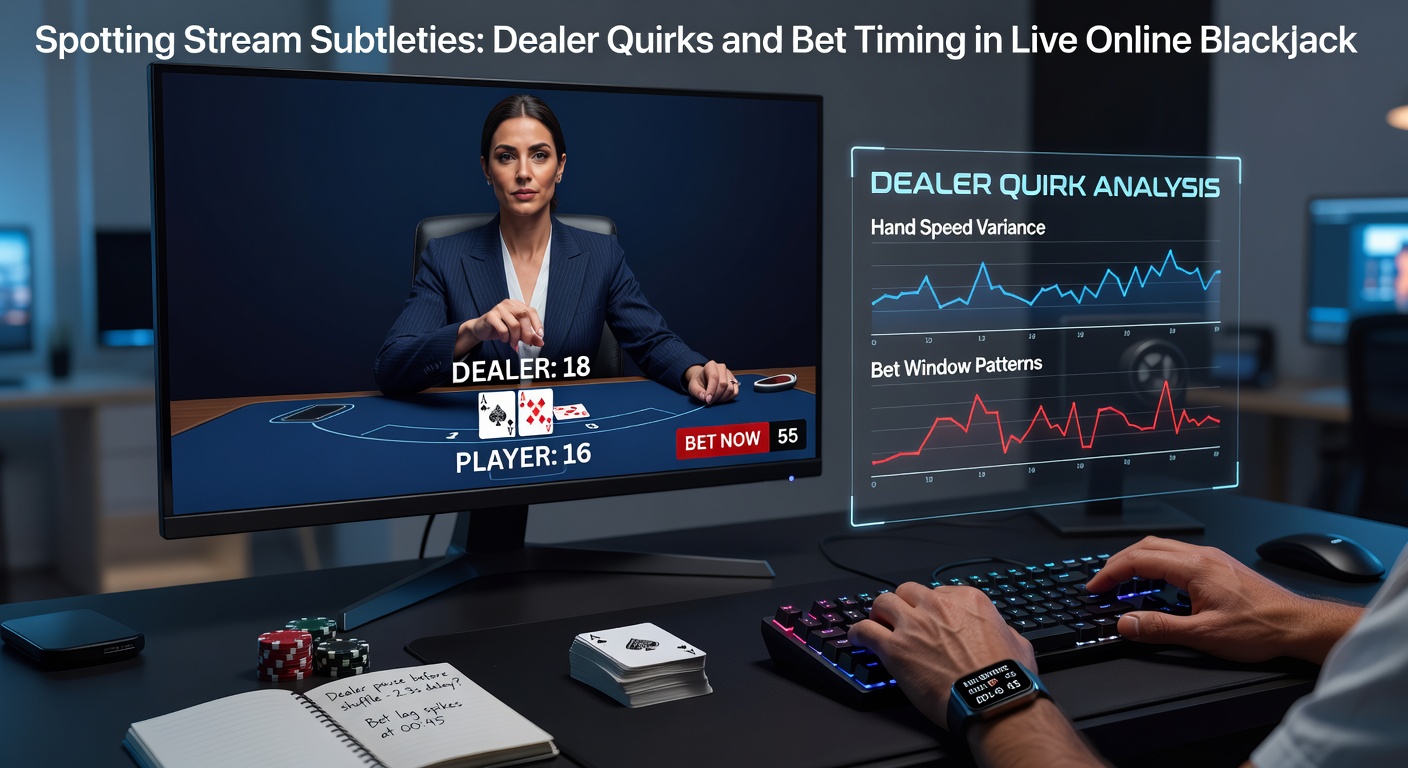 Live-Dealer beim Mischen der Karten in einem Online-Blackjack-Stream mit Nahaufnahme auf subtile Handbewegungen